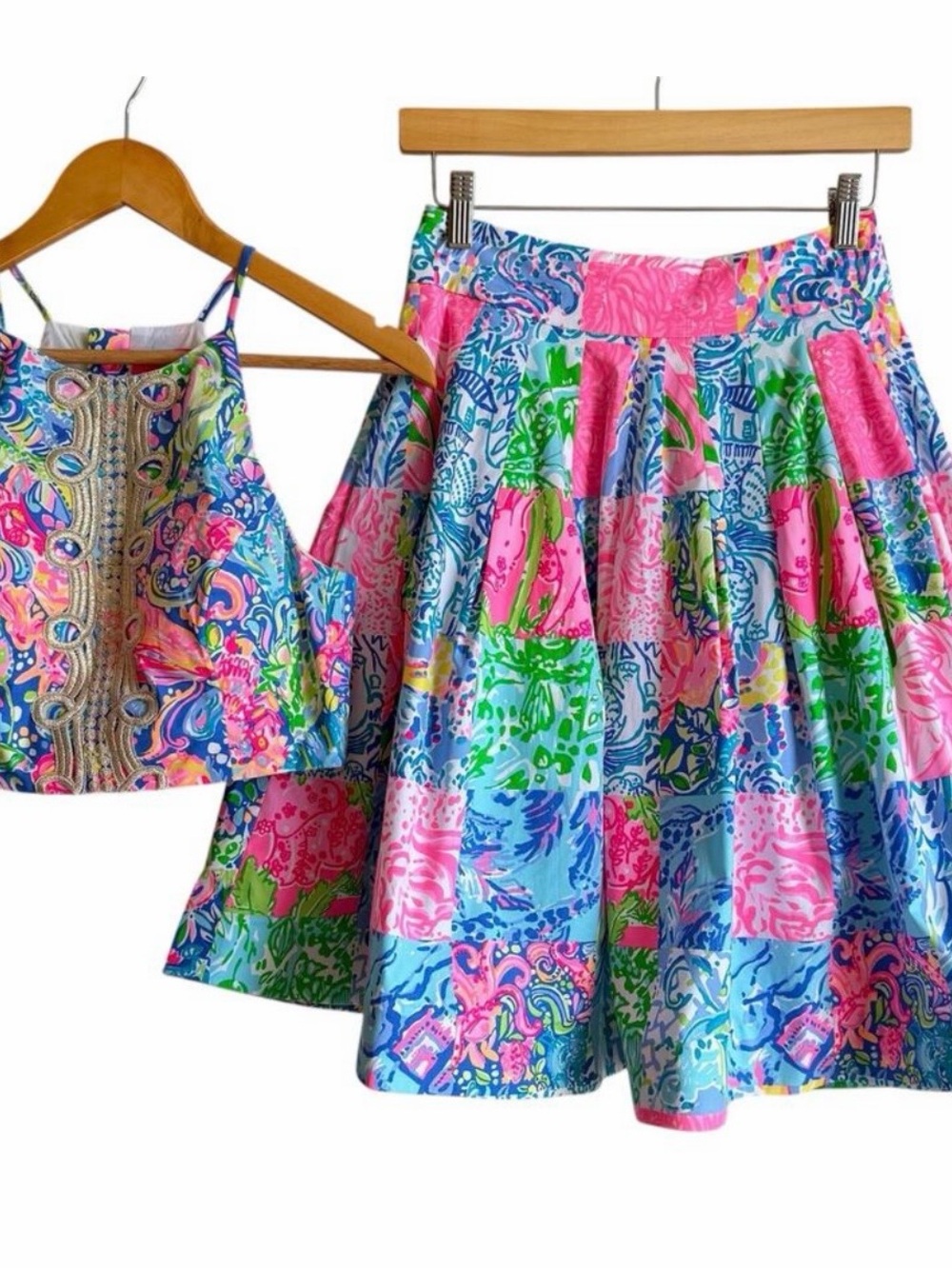 Lilly Pulitzer Pink Blue Green Multi-Color   Navia Set